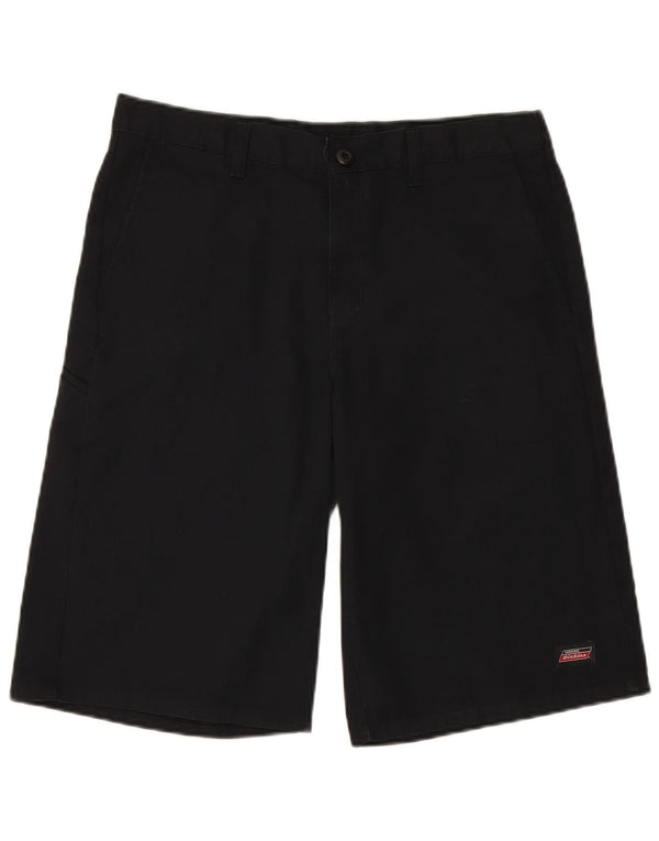 DICKIES Mens Chino Shorts W32 Poliéster Preto Médio