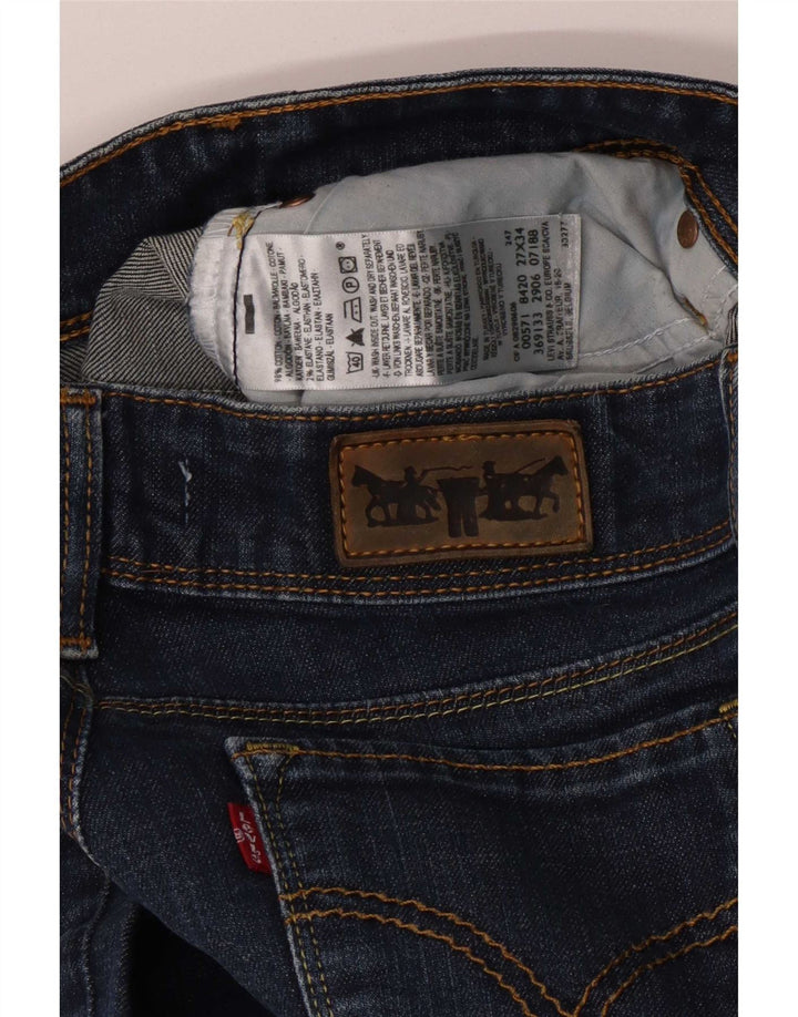 Calça jeans feminina Levi's 571 Slim W27 L29 azul algodão