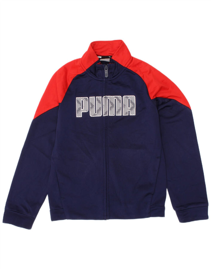 Jaqueta Puma Boys Graphic Tracksuit Top 7-8 anos Azul marinho Colorblock