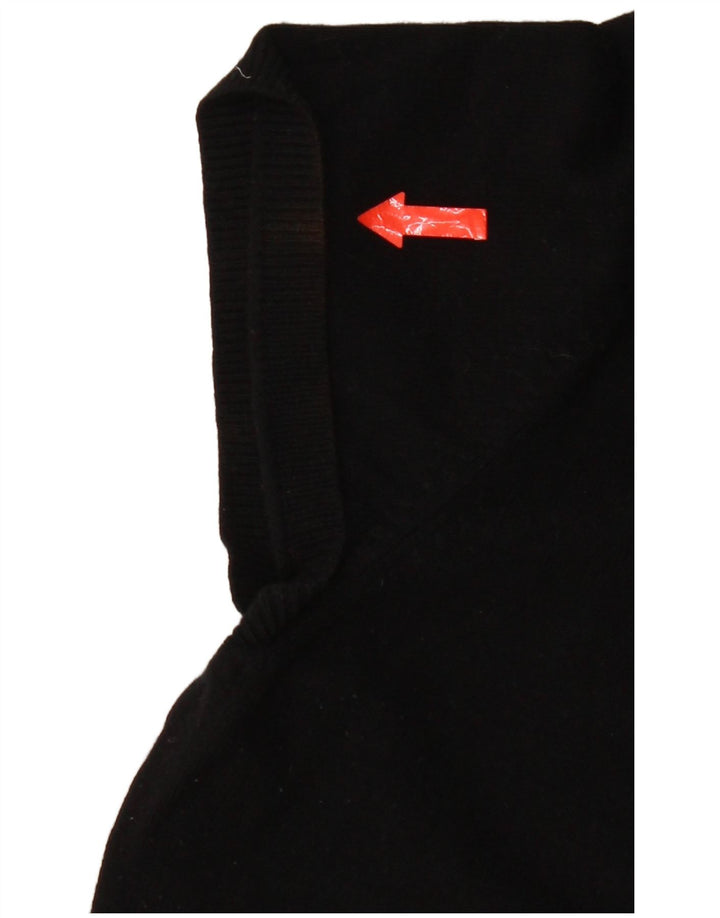 Suéter feminino Massimo Dutti com gola redonda Reino Unido 12 médio preto