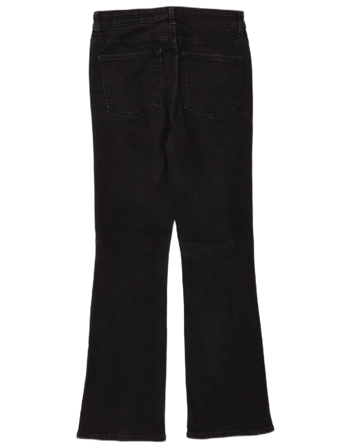Calça jeans feminina Marks & Spencer UK 10 pequena W26 L30 cinza algodão