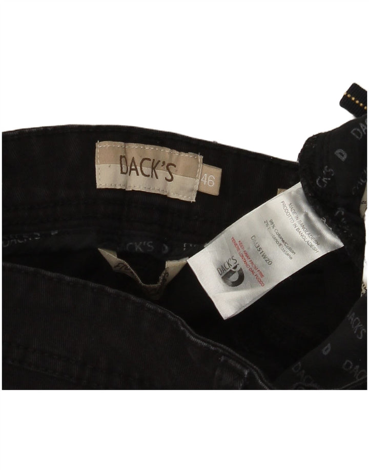 Dack's Mens Slim Fit Straight Jeans IT 46 Pequeno W30 L30 Algodão Preto