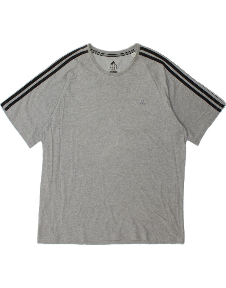 ADIDAS Mens Clima 365 T-Shirt Top XL Grey Cotton Vintage Adidas and Second-Hand Adidas from Messina Hembry 