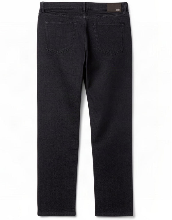 Hugo Boss Mens Straight Jeans W38 L34 Azul Marinho Algodão