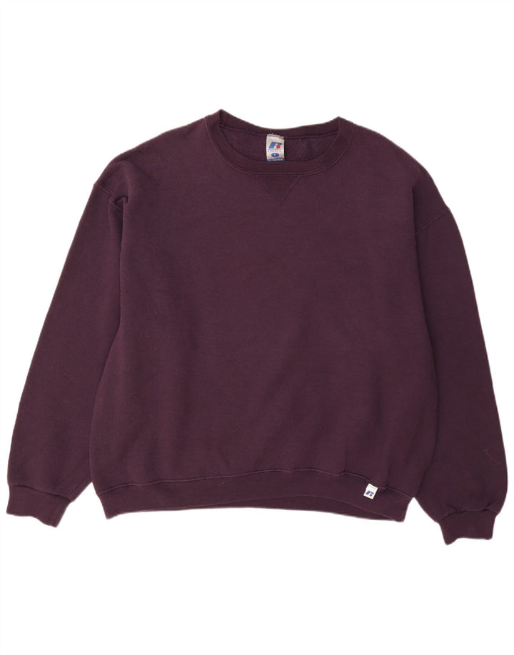 Suéter Russell Athletic masculino Dri-Power grande poliéster cor de vinho