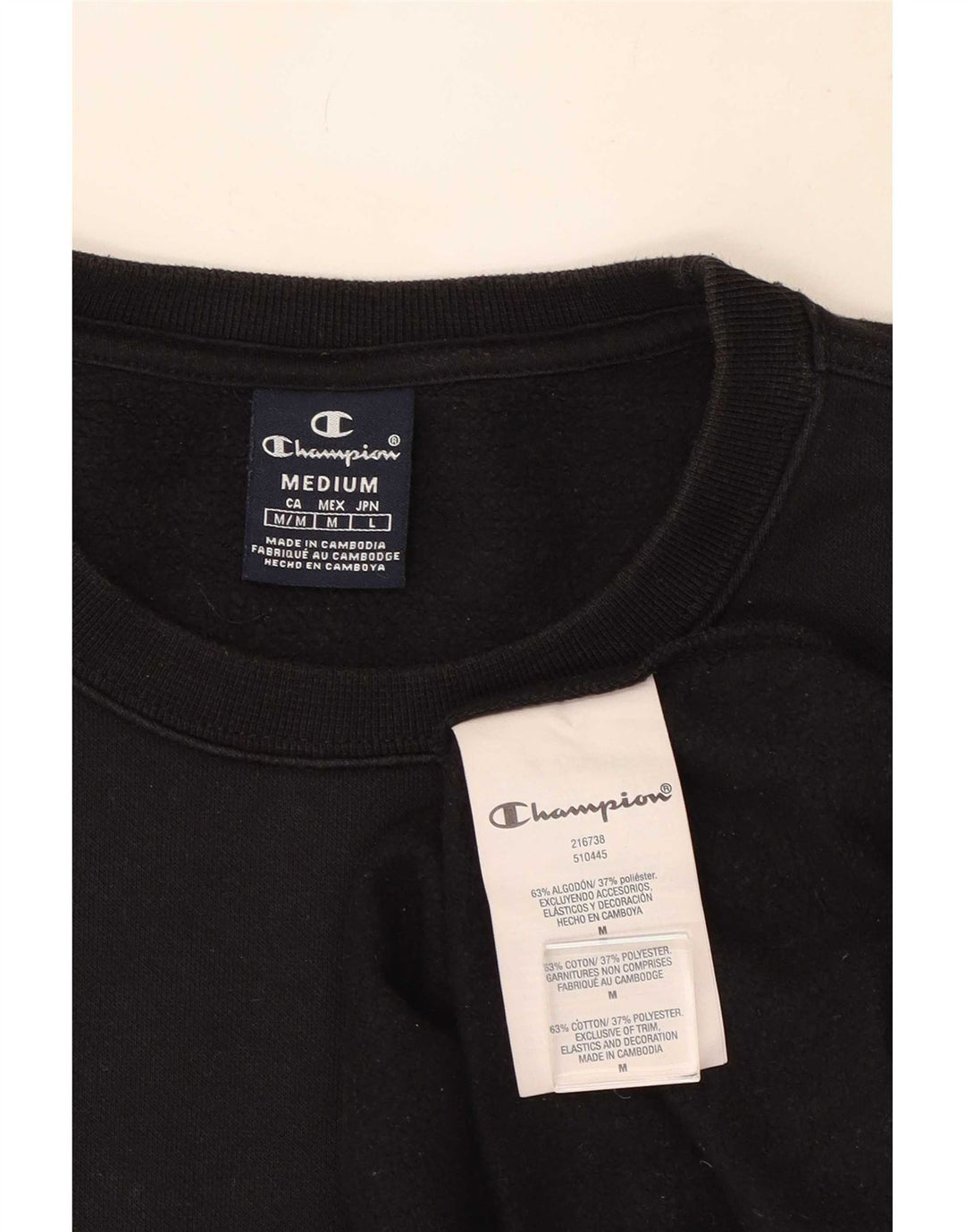 Champion moletom masculino jumper médio algodão preto