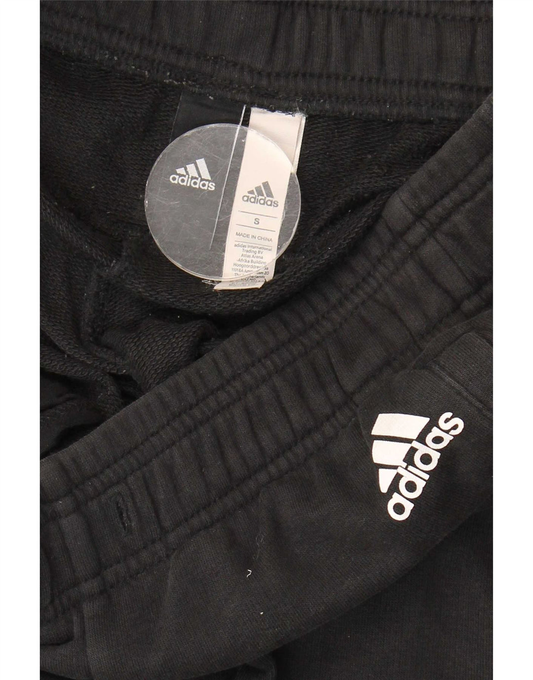 Adidas Mens Treino Calças Joggers Pequeno Algodão Preto