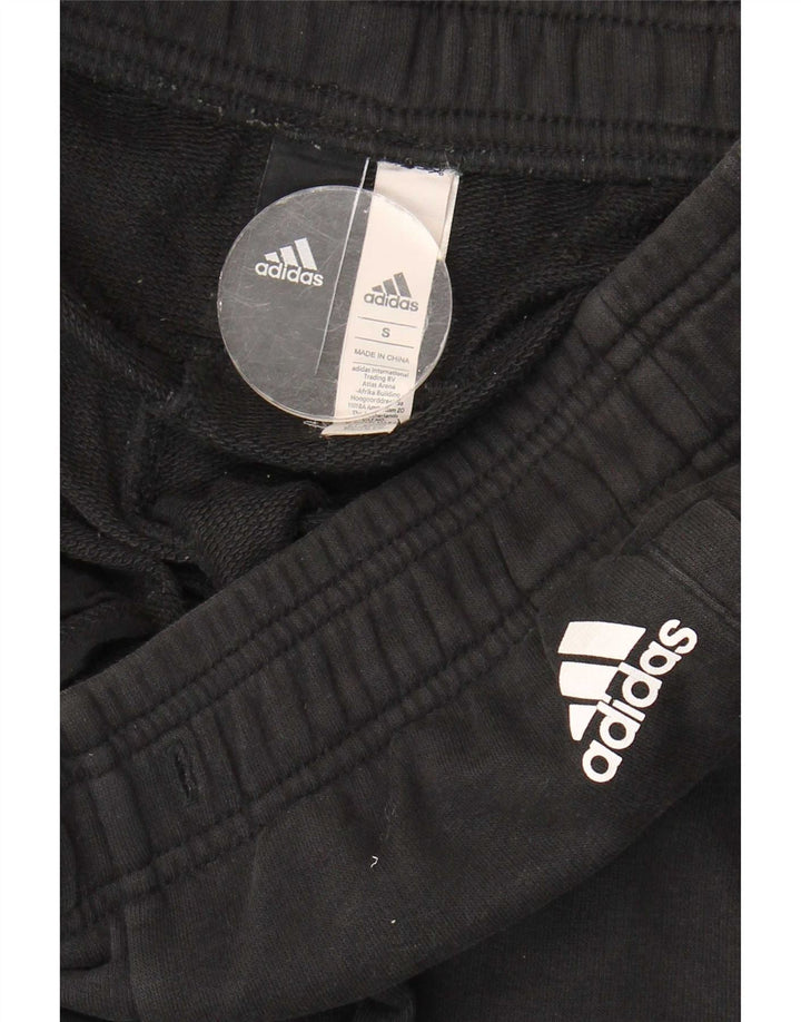 Adidas Mens Treino Calças Joggers Pequeno Algodão Preto
