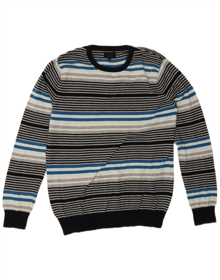 Suéter masculino Jack & Jones com gola redonda listrado médio multicolorido