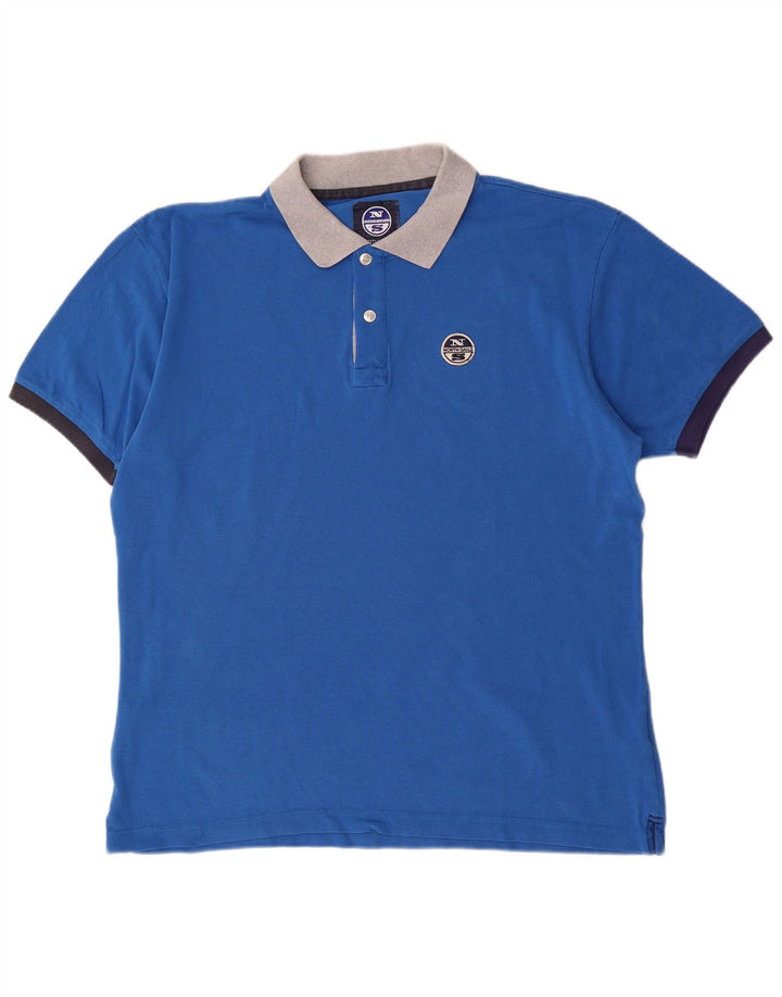 Polo masculino NORTH SAILS 2XL algodão azul