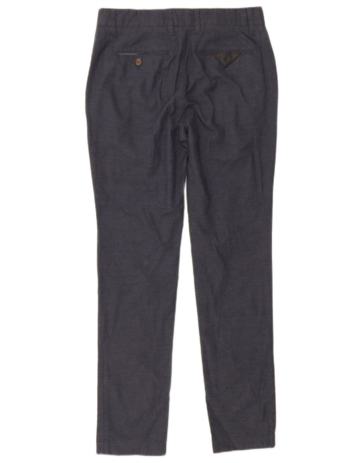 Calça masculina Ted Baker Slim Suit W30 L30 azul marinho