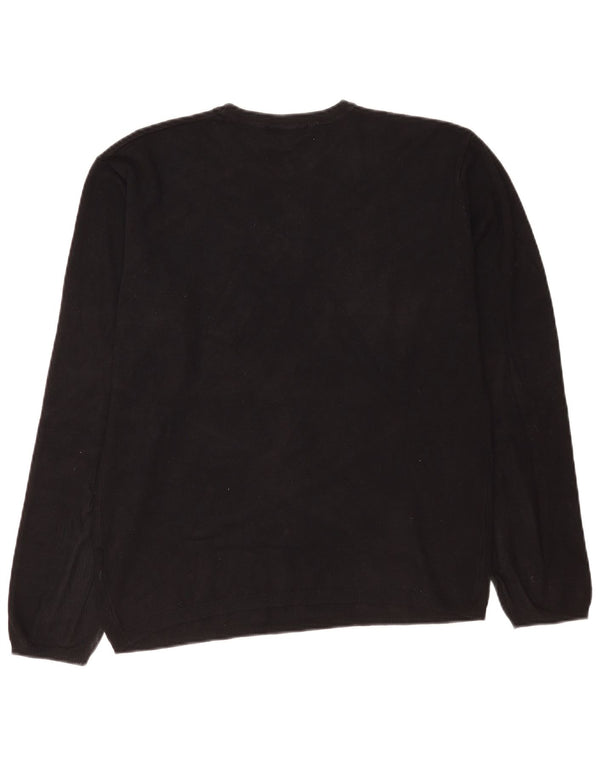 Suéter feminino Trussardi com gola redonda UK 18 XL preto