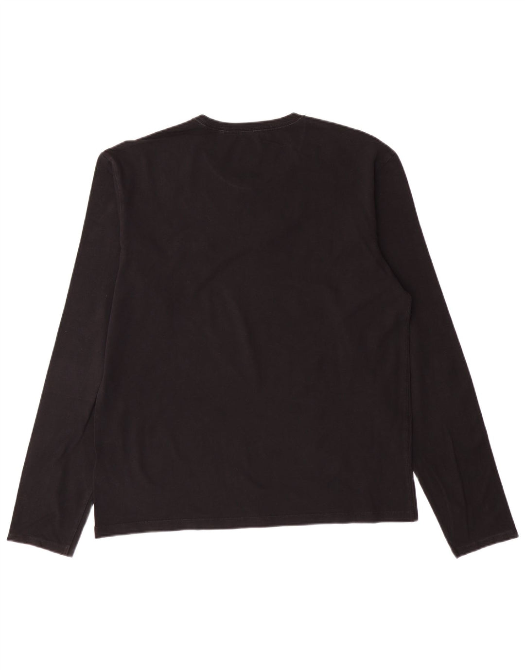 Top masculino GUESS manga comprida XL preto algodão