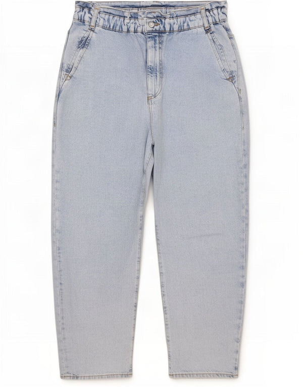 Zara Jeans feminino cintura alta cônico EU 44 XL W34 L26 branco