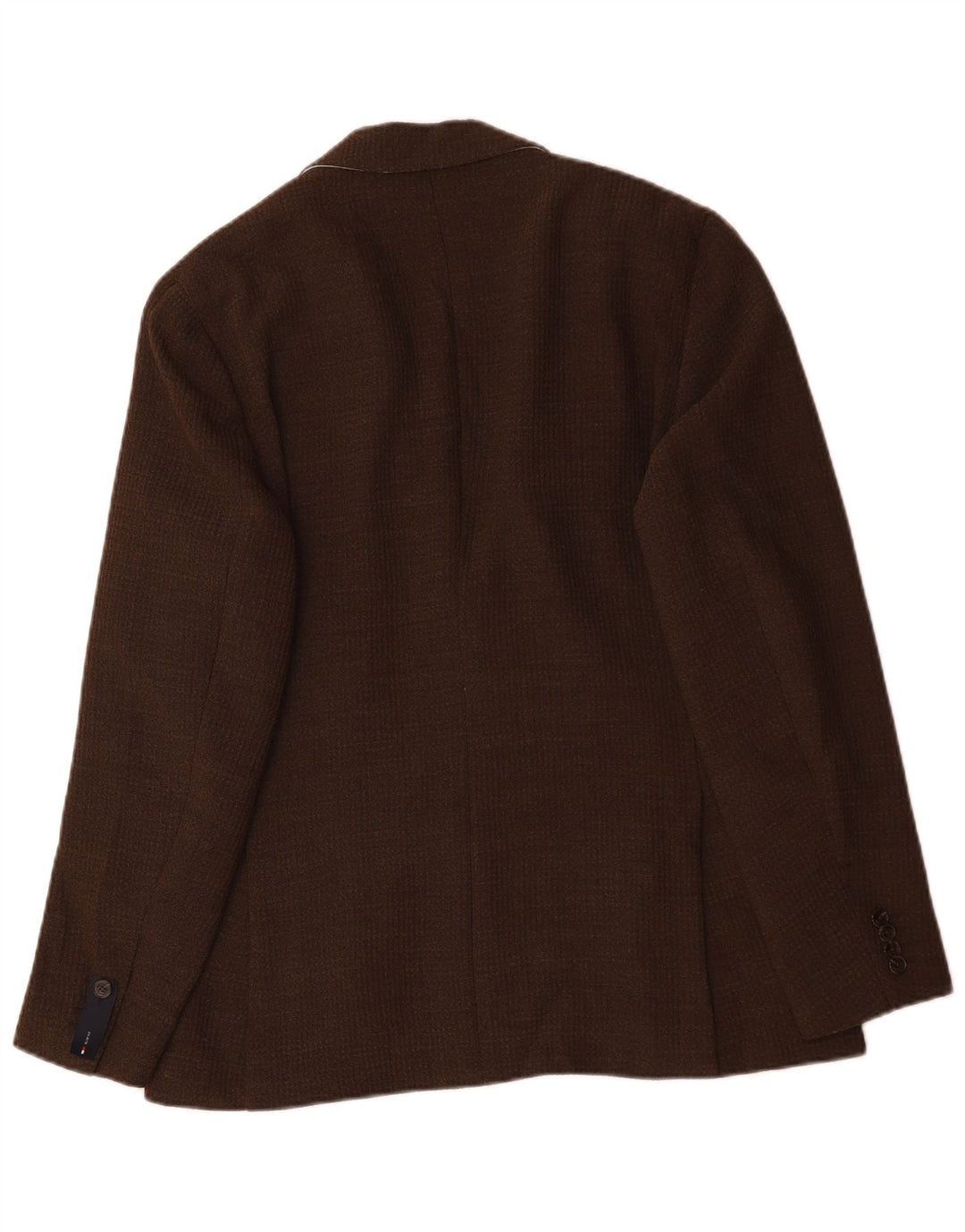 Jaqueta Blazer Masculina Tommy Hilfiger com 2 Botões IT 50 Grande Marrom Poliéster