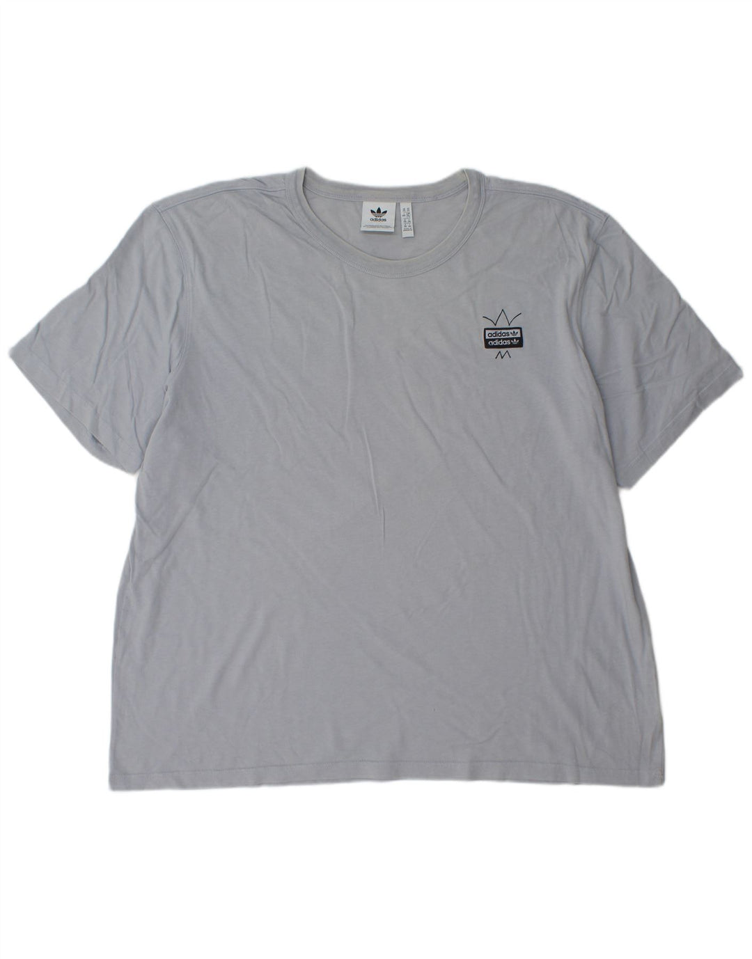 Camiseta gráfica masculina Adidas Top 2XL algodão azul