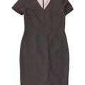Vestido bainha feminino Marks & Spencer Reino Unido 12 poliéster cinza médio