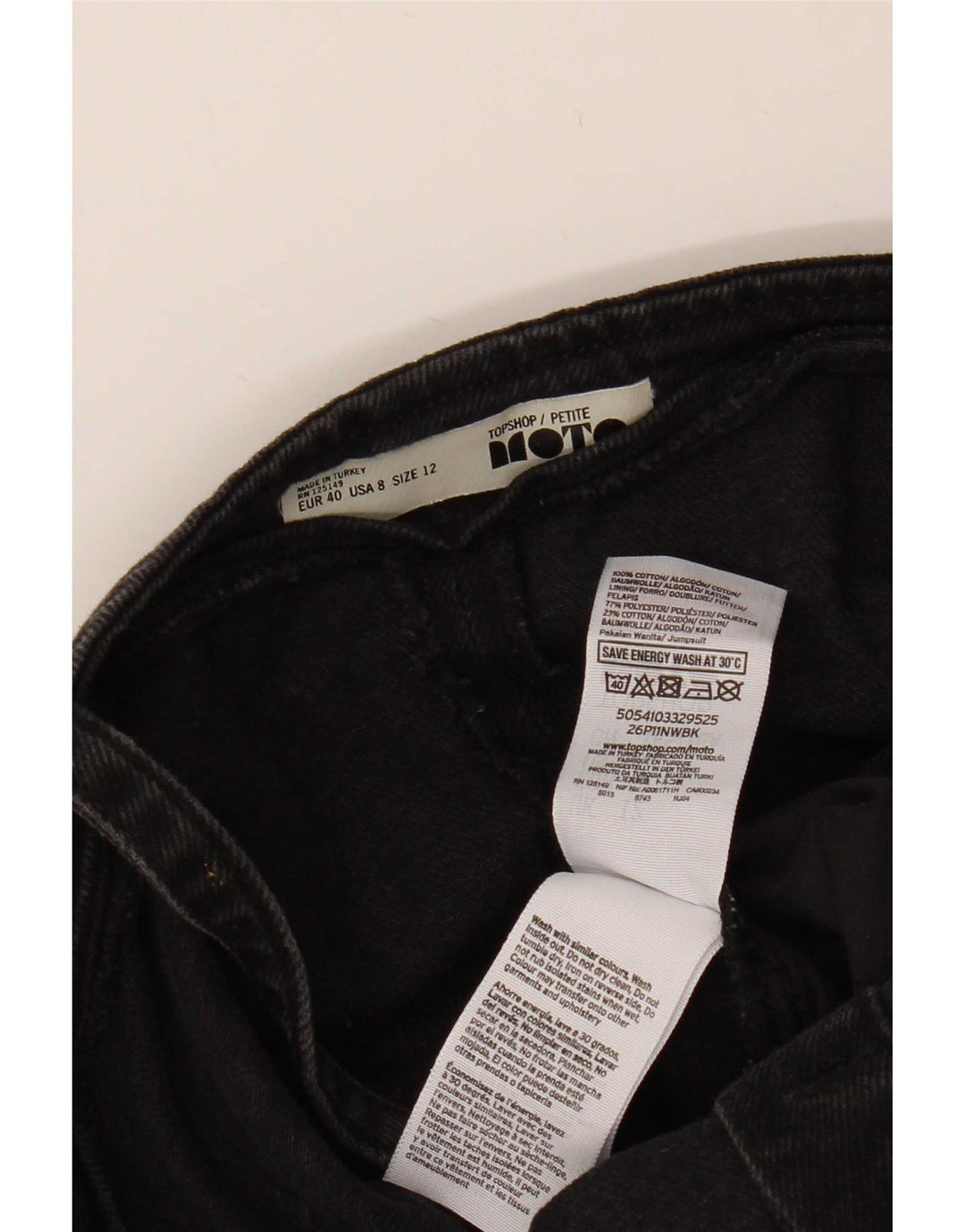Macacão feminino Topshop Reino Unido 12 Algodão cinza médio
