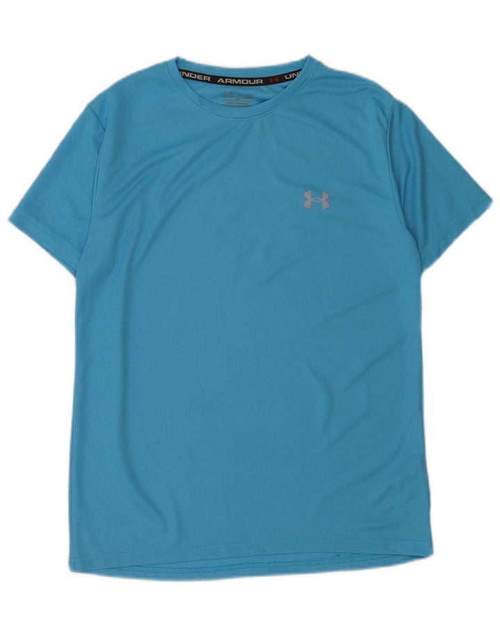 Camiseta masculina Under Armour top pequeno algodão azul