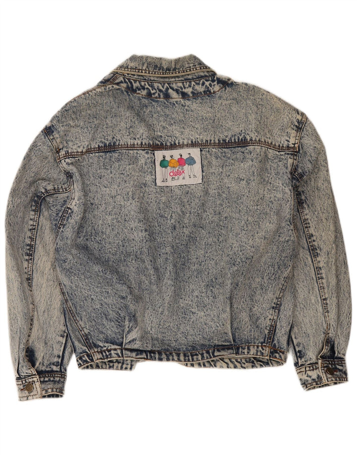 Jaqueta jeans masculina vintage UK 38 algodão azul médio