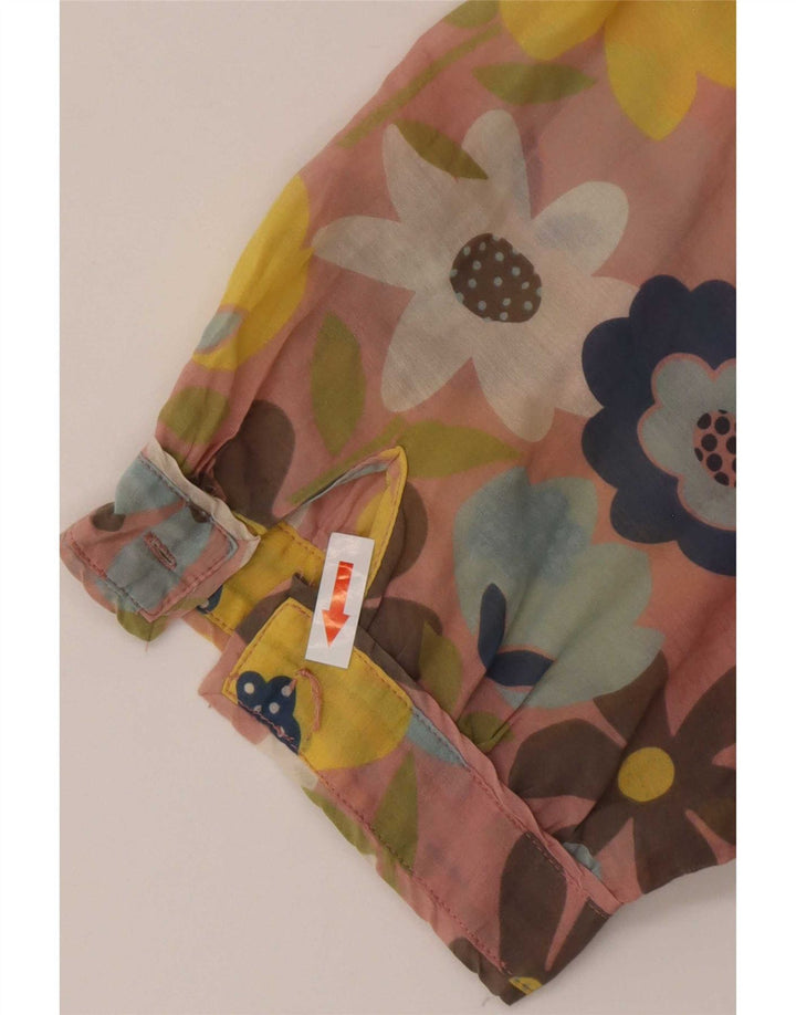 Blusa feminina transparente Whistle Reino Unido 12 floral multicolorido médio