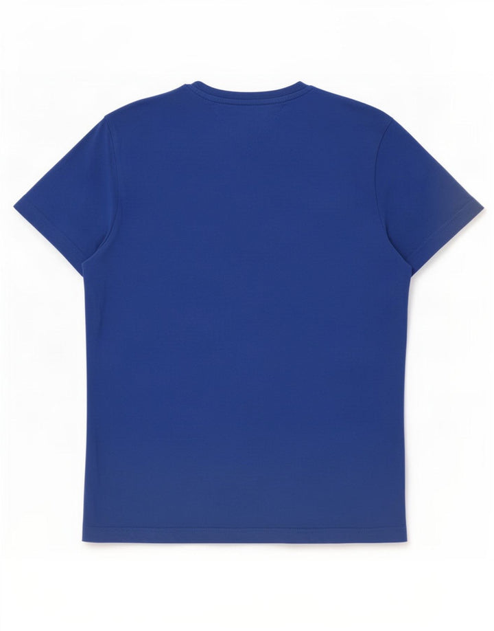 Camiseta masculina Tommy Hilfiger com estampa gráfica azul médio algodão