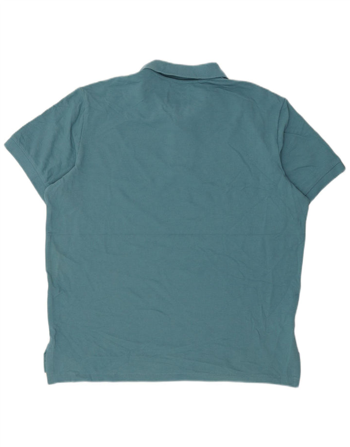 Camisa pólo masculina Eddie Bauer grande algodão azul
