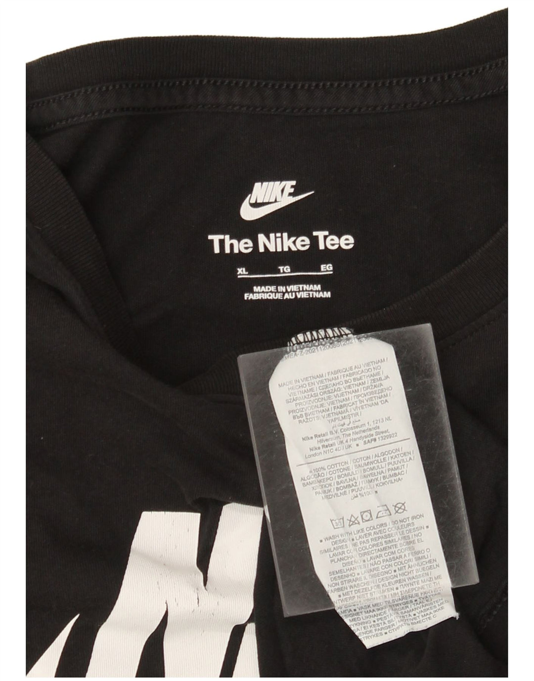 Camiseta Nike masculina gráfica Top XL algodão preto