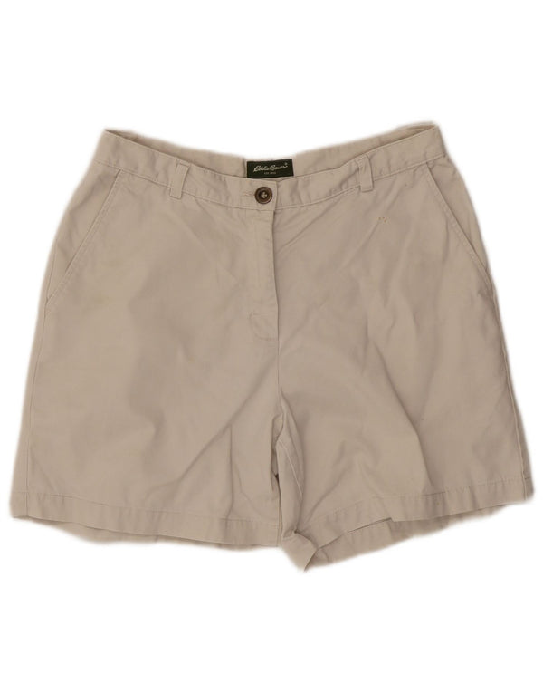 Shorts Chino feminino Eddie Bauer EUA 10 grande W30 branco