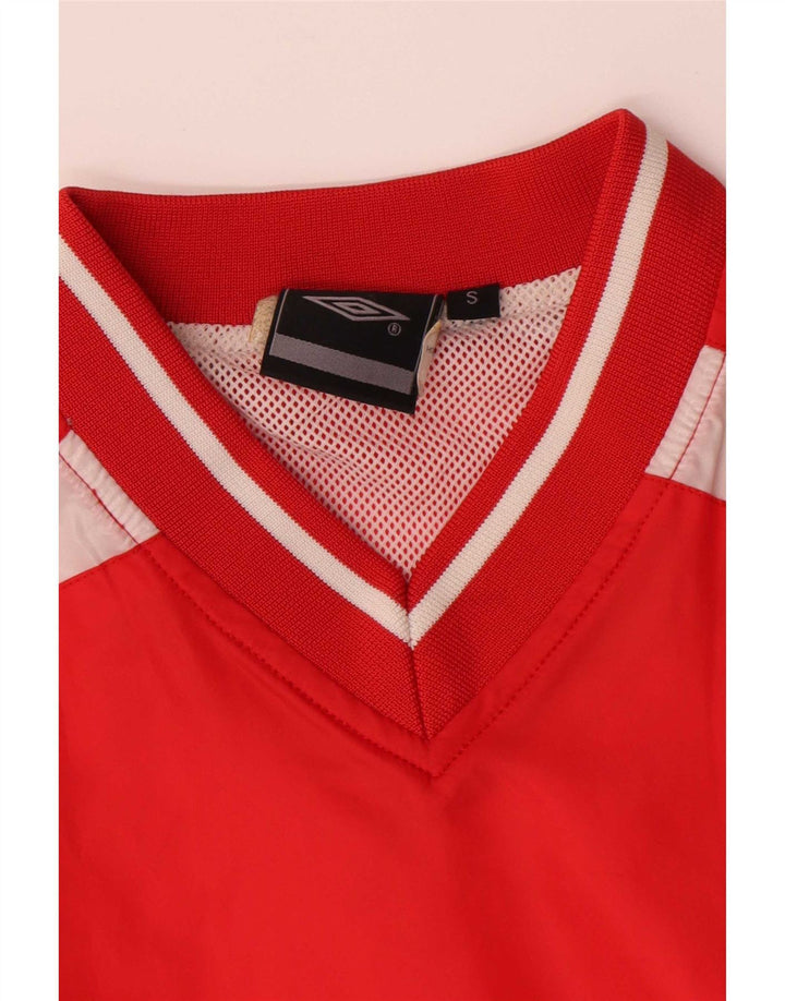 Umbro Masculino Top Manga Longa Pequeno Poliéster Colorblock Vermelho