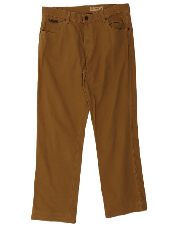 Calça Wrangler masculina Texas reta casual W34 L30 marrom
