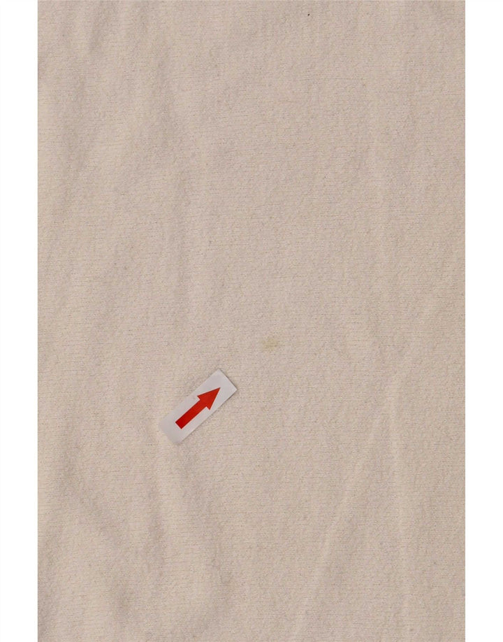 Zara Top curto feminino manga 3/4 Reino Unido 12 médio branco