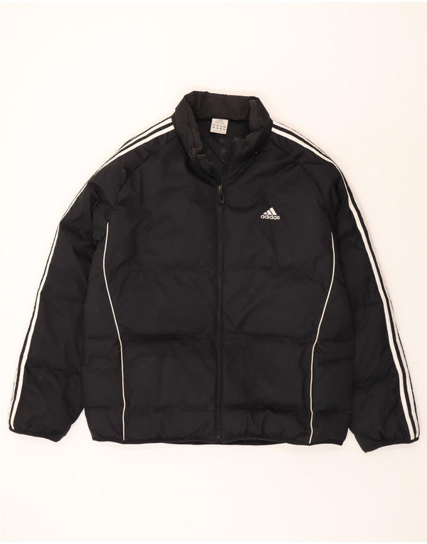 Jaqueta acolchoada masculina Adidas UK 42 XL poliéster preto