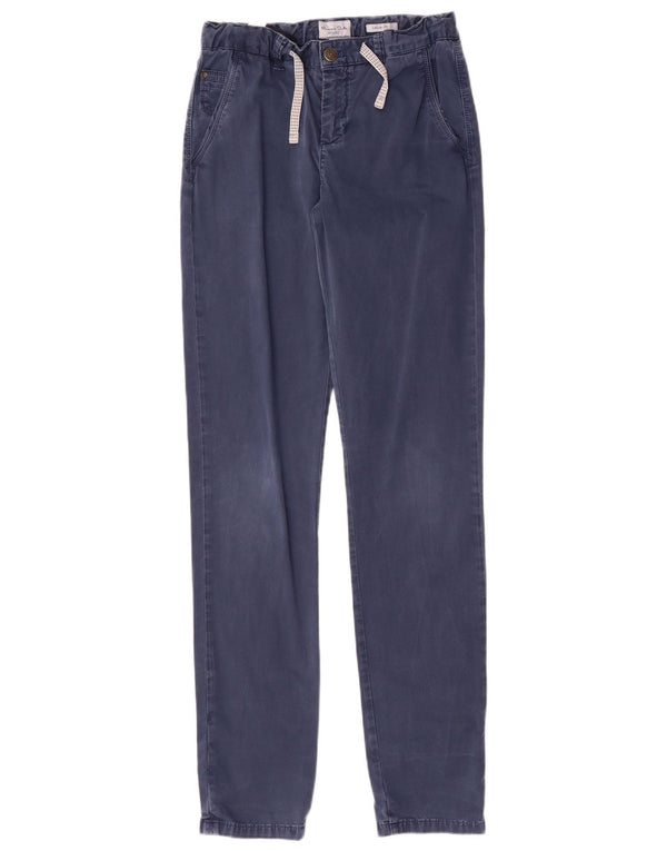Calças Chino Massimo Dutti Meninos Casual Fit Slim 13-14 Anos W26 L33 Azul