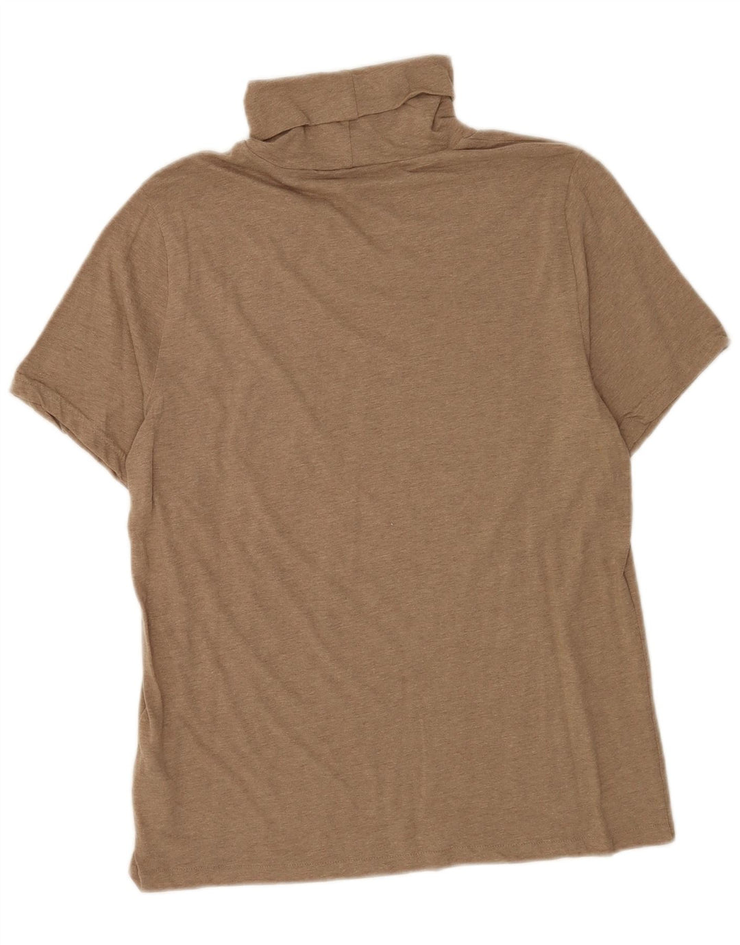 Blusa feminina J. Crew com gola redonda e algodão marrom grande Reino Unido 14