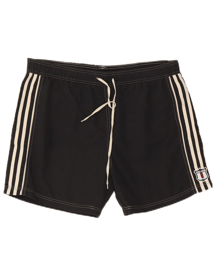 Shorts de natação masculino vintage grande preto