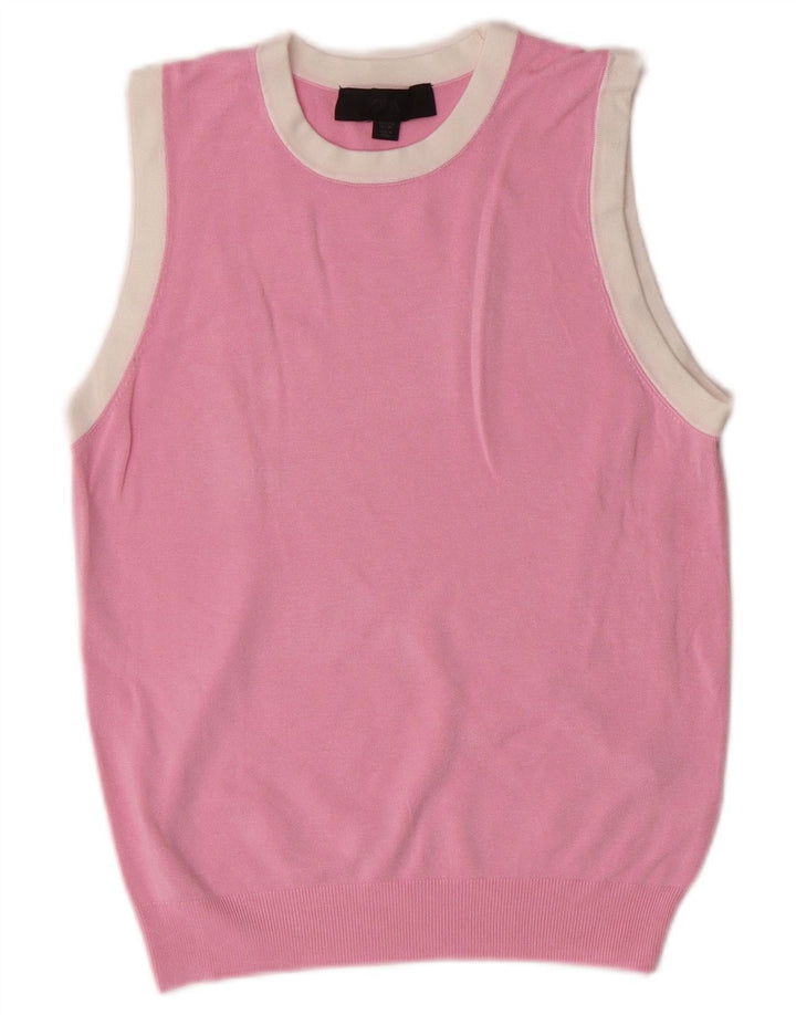 Zara Womens Crop Vest Regata Reino Unido 10 Pequeno Rosa