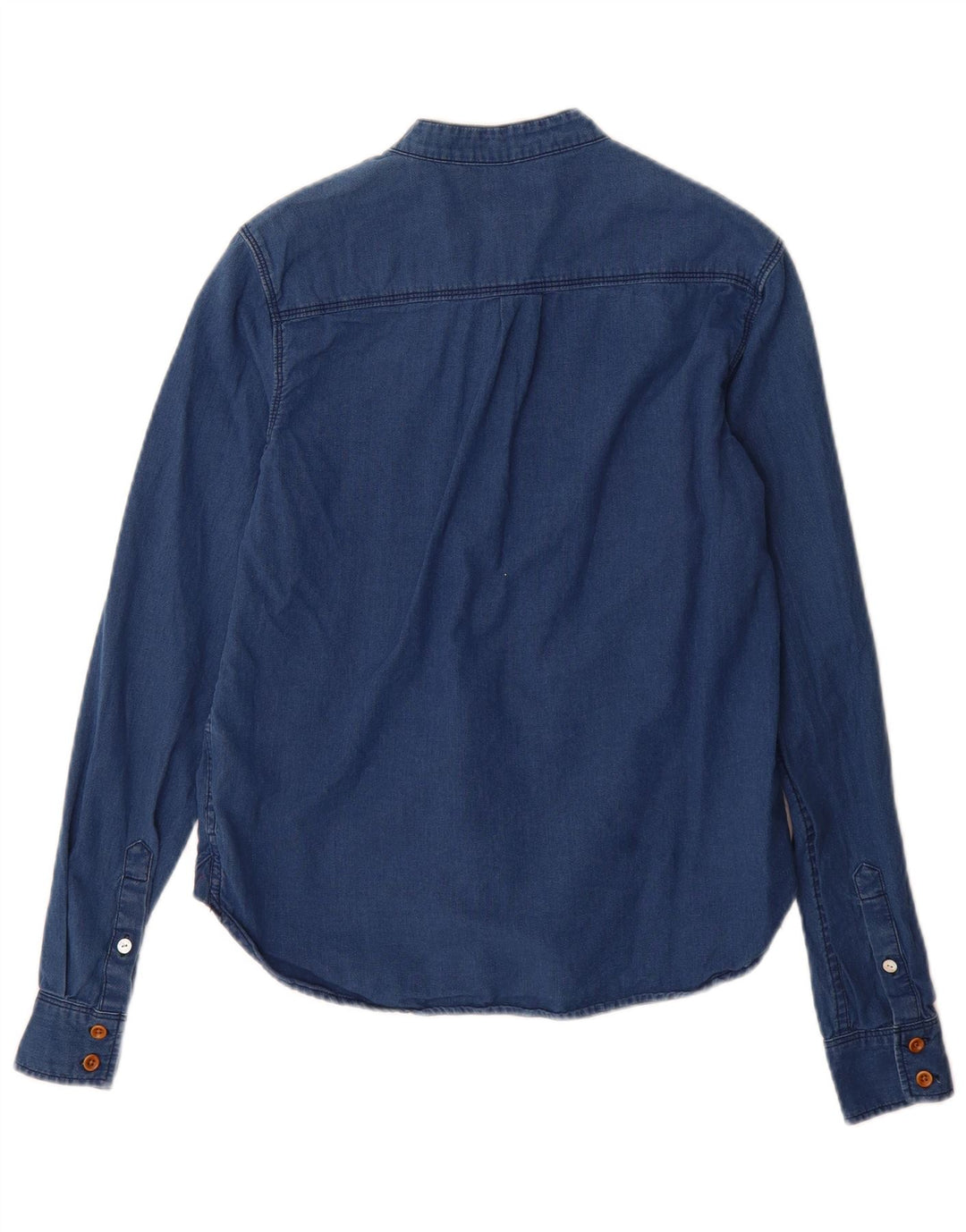 Camisa feminina Replay UK 10 algodão azul pequeno