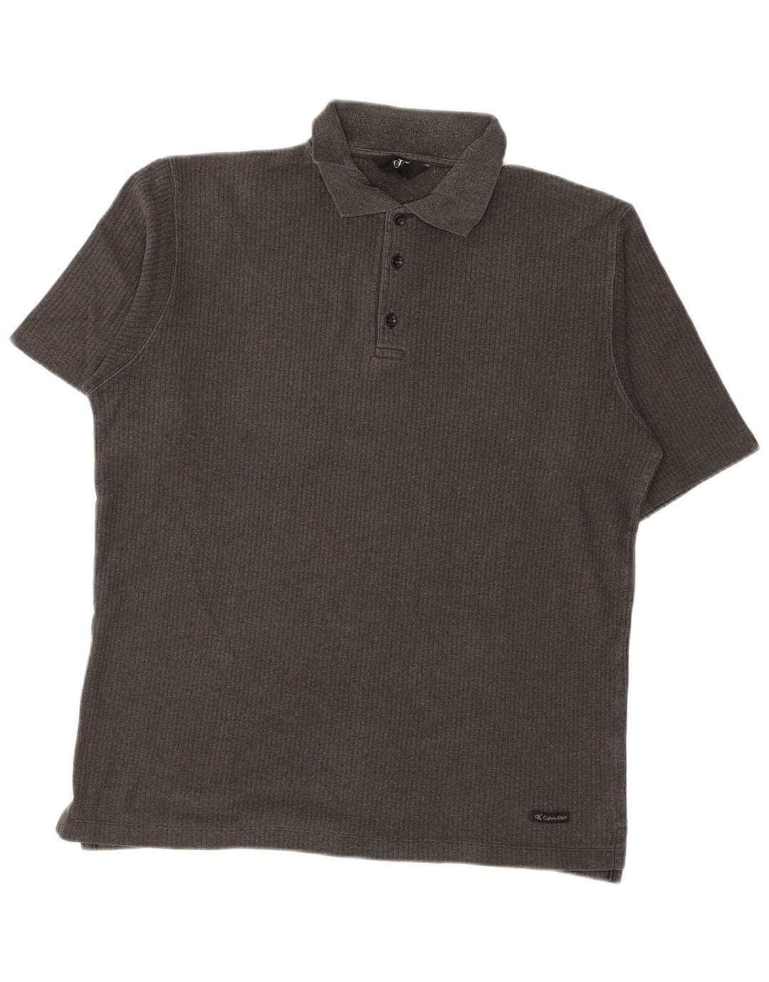 Camisa polo masculina CALVIN KLEIN grande algodão cinza