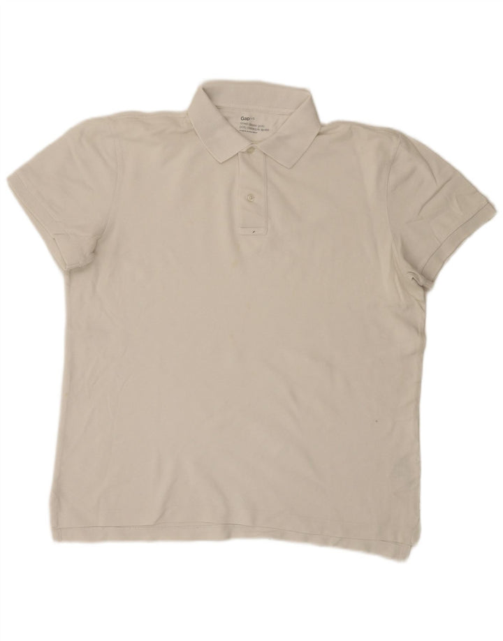 Camisa polo masculina Gap grande algodão branco
