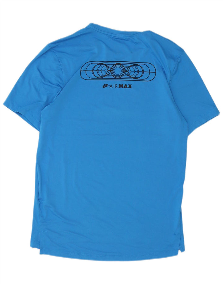 Camiseta Nike masculina gráfica top pequeno azul poliéster