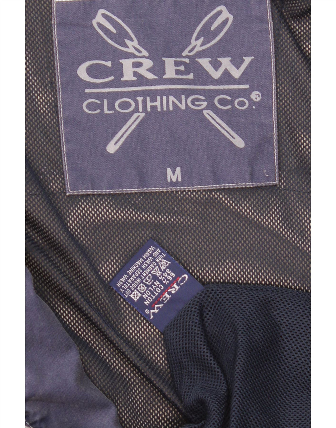 Jaqueta bomber masculina Crew Clothing UK 38 algodão azul médio