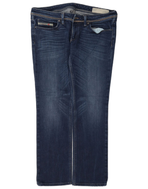 Diesel feminino lowky cintura baixa regular reto jeans W29 L30 algodão azul