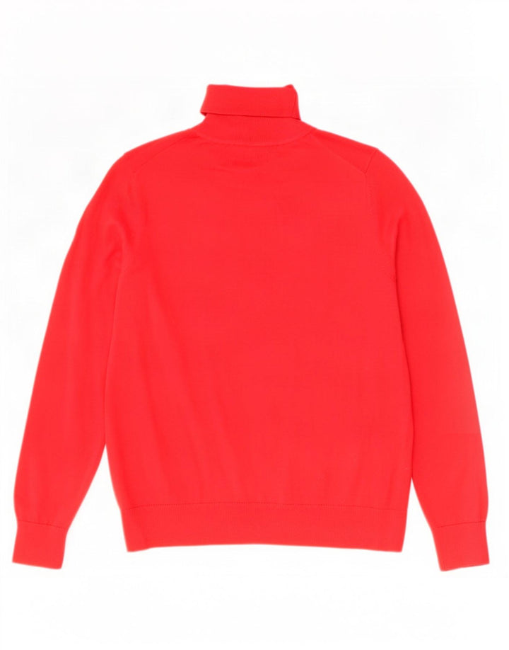 Suéter feminino Marks & Spencer com gola redonda Reino Unido 12 médio vermelho