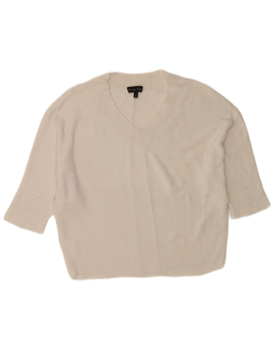 Suéter feminino Phase Eight com decote em V e decote em V grande tamanho Reino Unido 10 pequeno branco