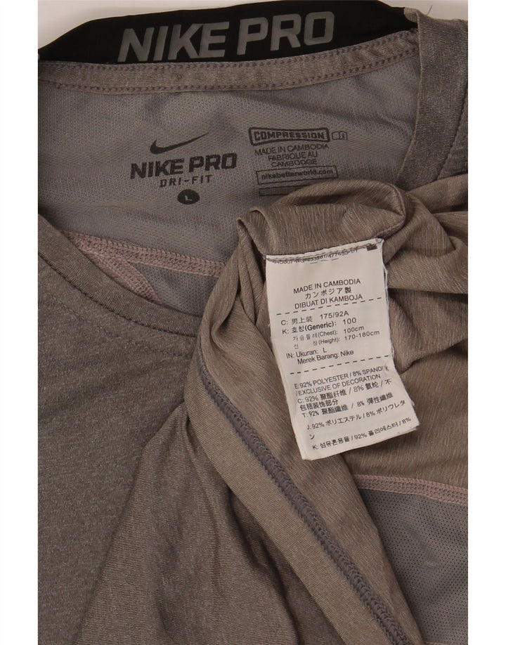 Camiseta Nike Feminina Dri Fit Top UK 14 Grande Cinza Poliéster