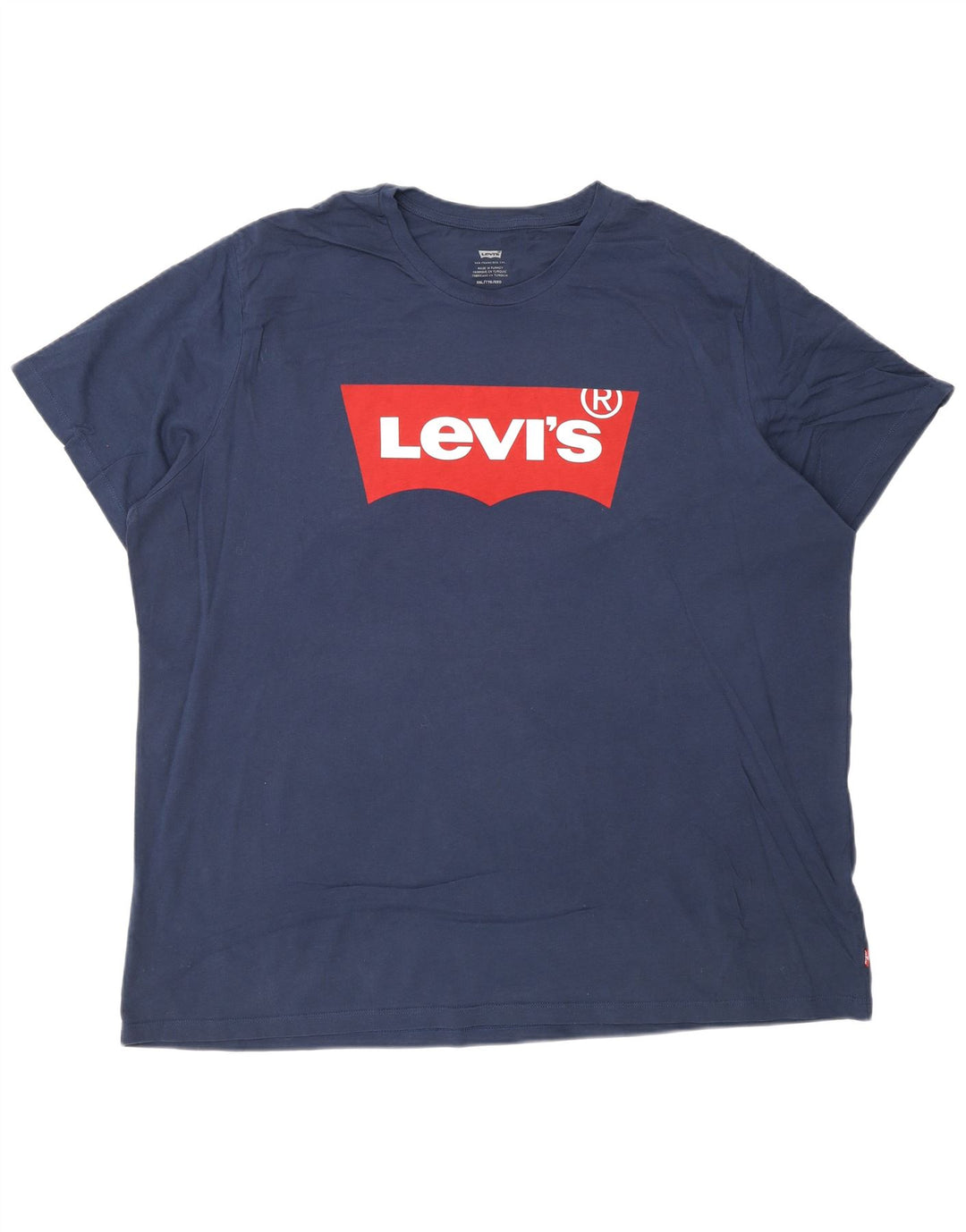 Camiseta gráfica masculina Levi's Top 2XL algodão azul marinho