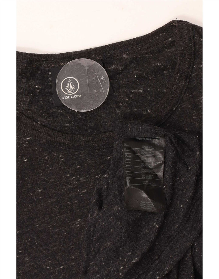 Camiseta masculina Volcom grande algodão listrado preto