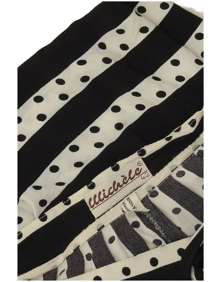 Saia larga feminina Wichele IT 42 médio W30 viscose listrada branca