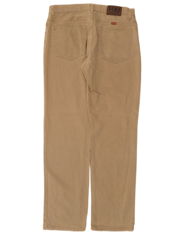 Wrangler Mens Hero Regular Fit Calça Casual W34 L32 Algodão Bege